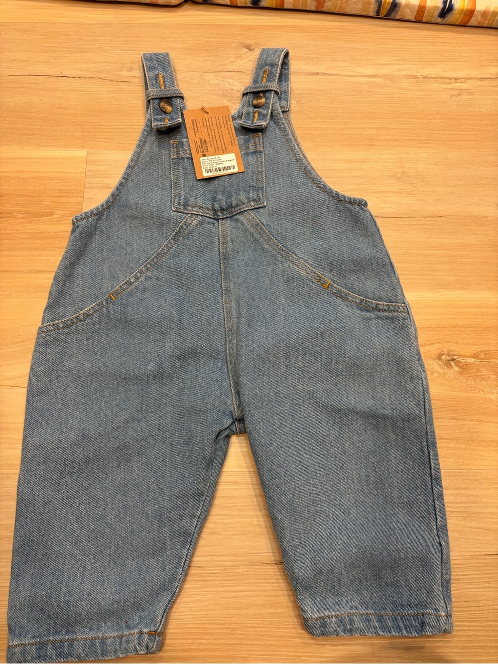 NWT The Simple Folk Oversized Denim Dungaree light denim
